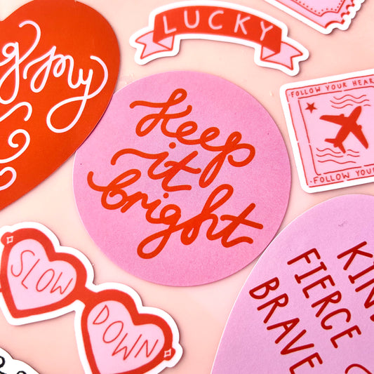 keep it bright sticker - circle