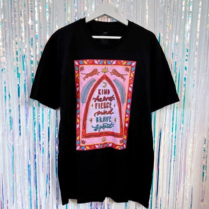 kind heart, fierce mind, brave spirit t-shirt - slightly imperfect