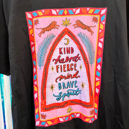 kind heart, fierce mind, brave spirit t-shirt - slightly imperfect