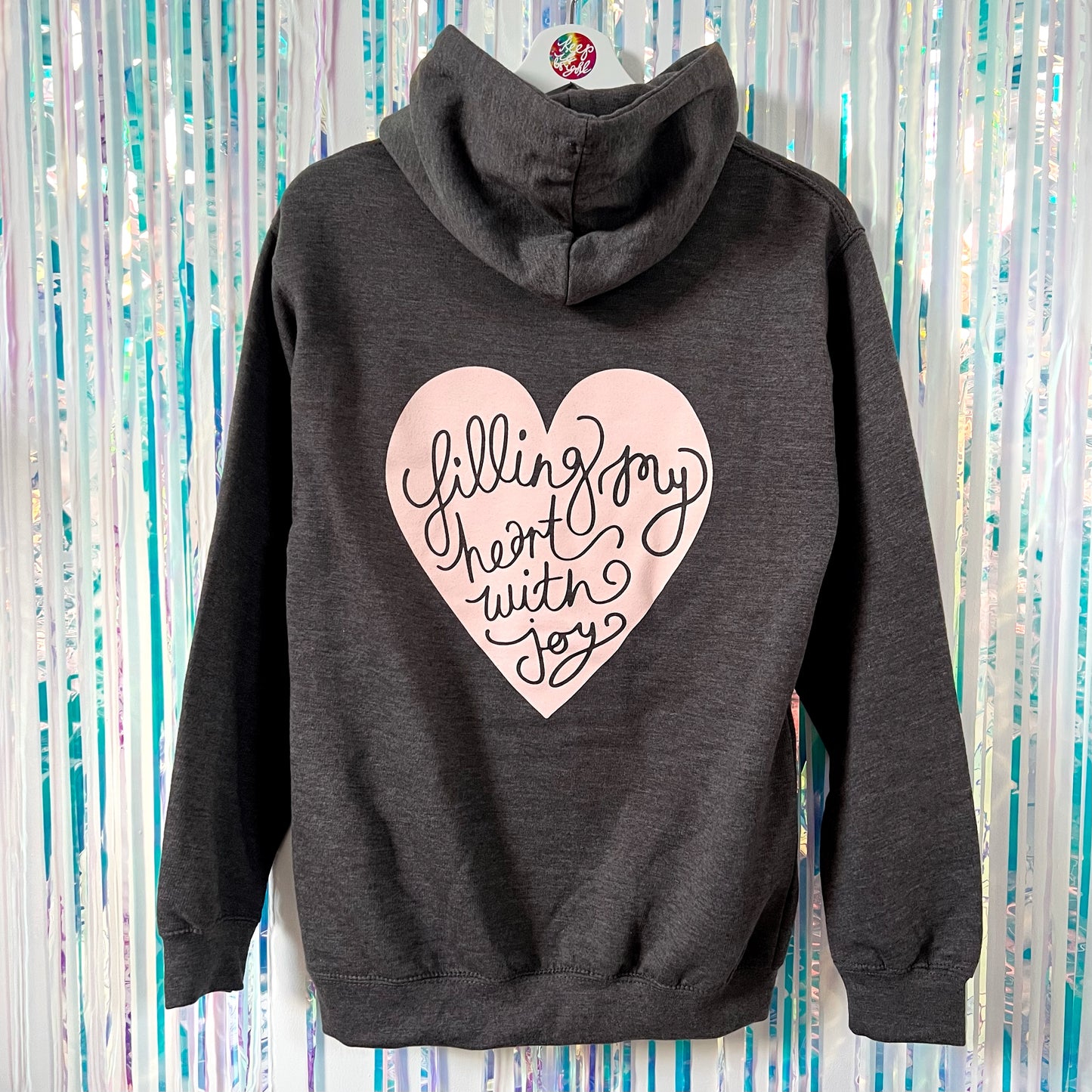 filling my heart with joy hoodie - grey