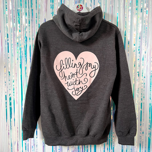 filling my heart with joy hoodie - grey
