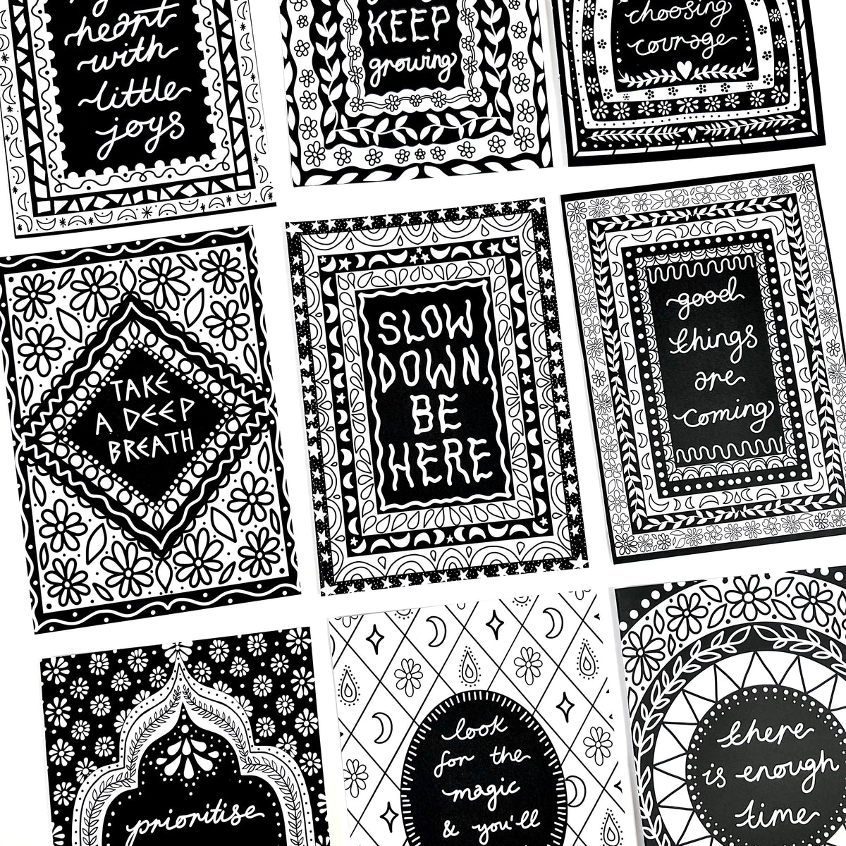 keep it bright colouring book - 10 prints