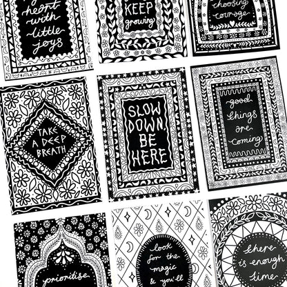 keep it bright colouring book - 10 prints