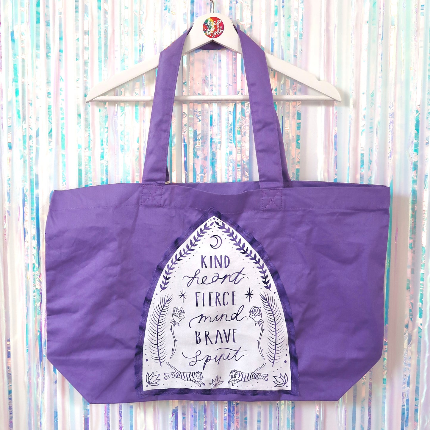 kind heart fierce mind brave spirit bag