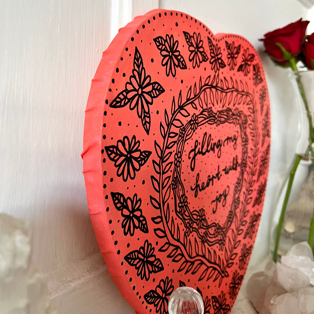 filling my heart with joy - heart canvas
