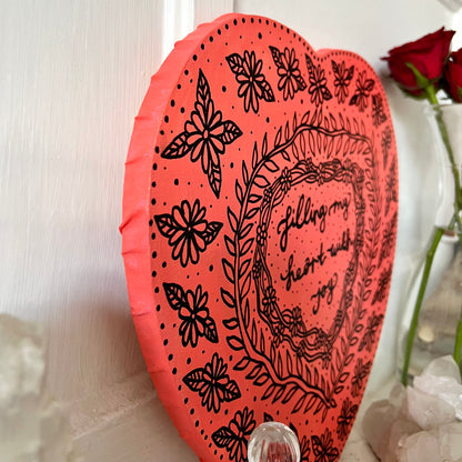 filling my heart with joy - heart canvas