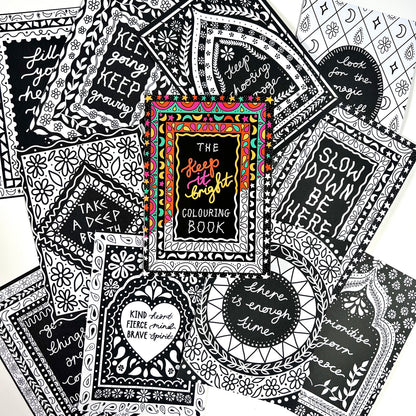 keep it bright colouring book - 10 prints