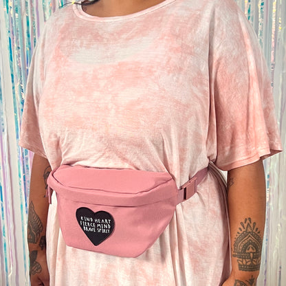 kind heart, fierce mind, brave spirit bum bag / waist pack