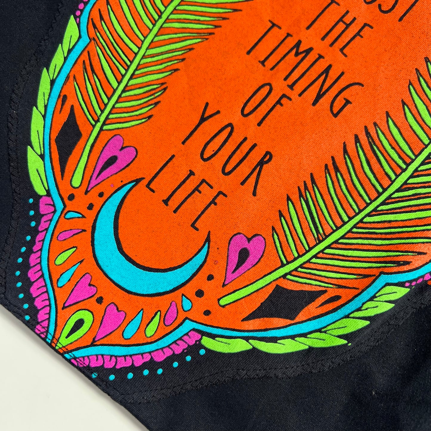 trust the timing of your life tote bag