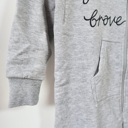 kind heart, fierce mind, brave spirit - kids onesie - grey