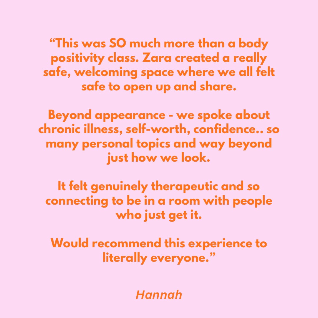 body positivity workshop | manchester | 12th september