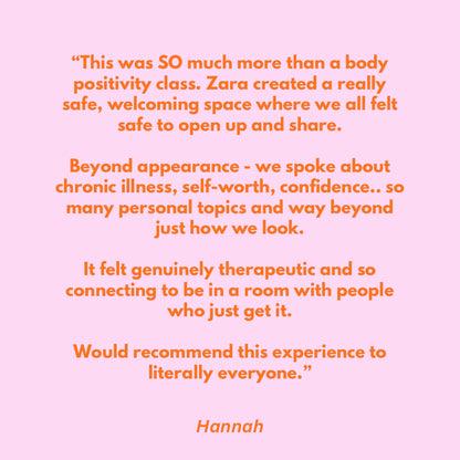 body positivity workshop | manchester | 12th september