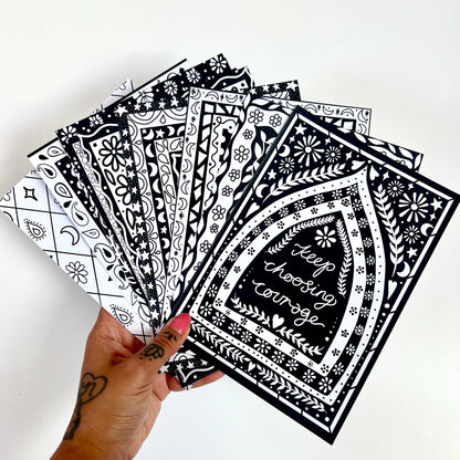 keep it bright colouring book - 10 prints