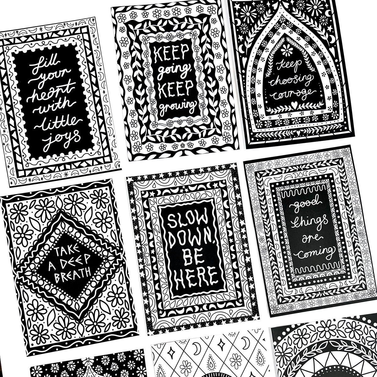 keep it bright colouring book - 10 prints