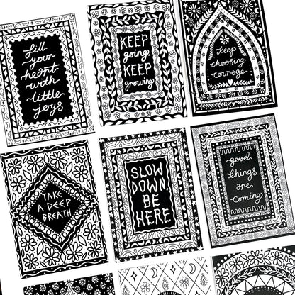 keep it bright colouring book - 10 prints