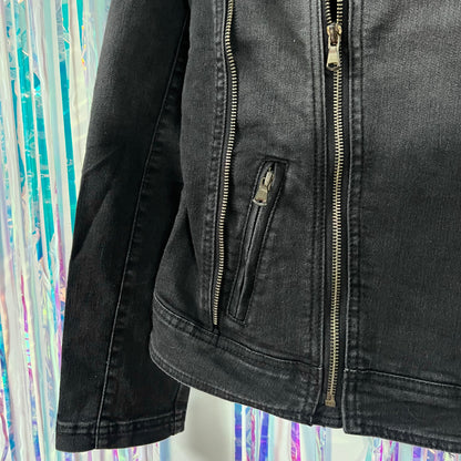 kind heart, fierce mind, brave spirit denim jacket