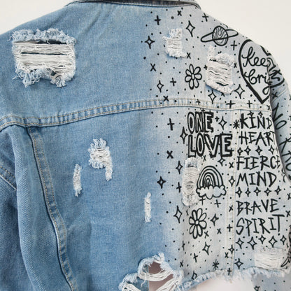 the ‘heart on sleeve’ denim jacket