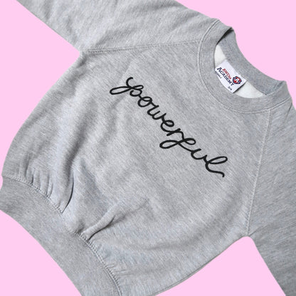 powerful - kids sweatshirt - grey