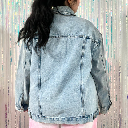 hippie heart denim jacket