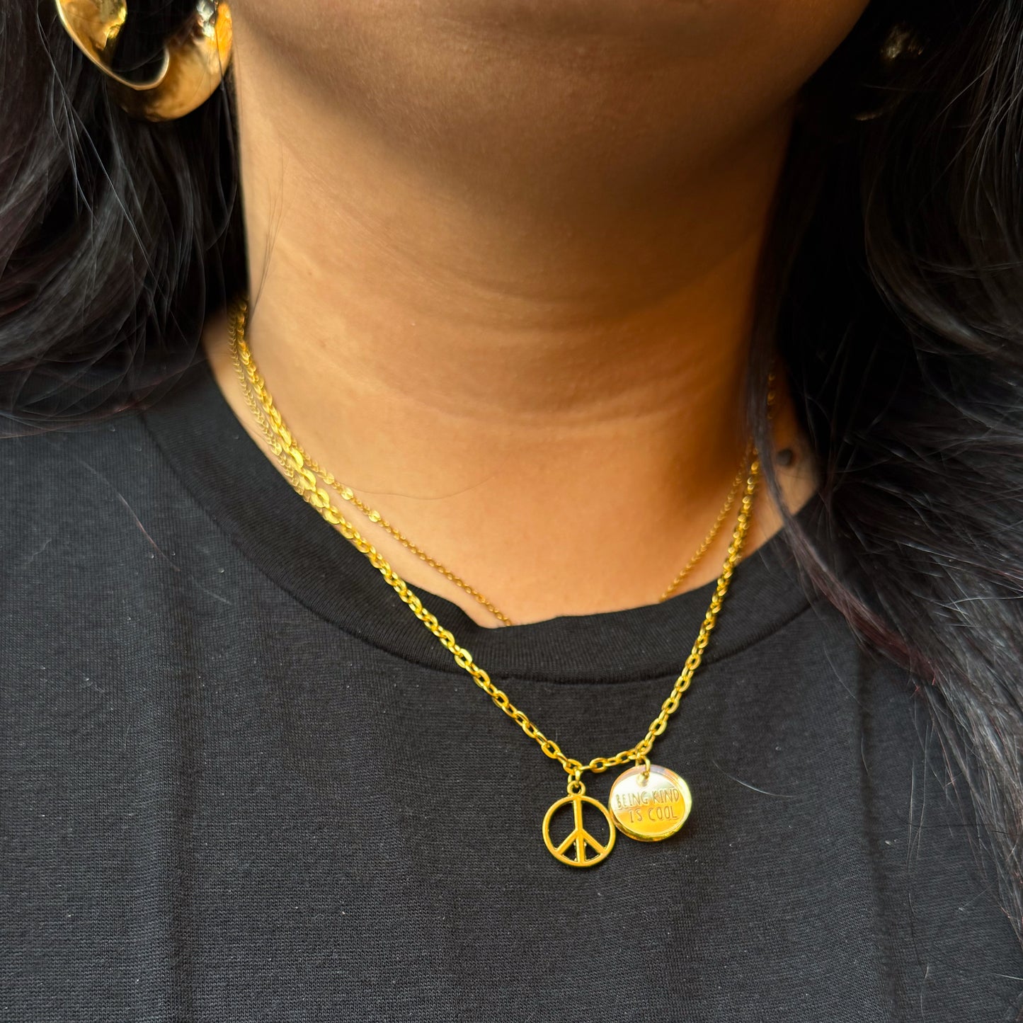 being kind is cool necklace - gold
