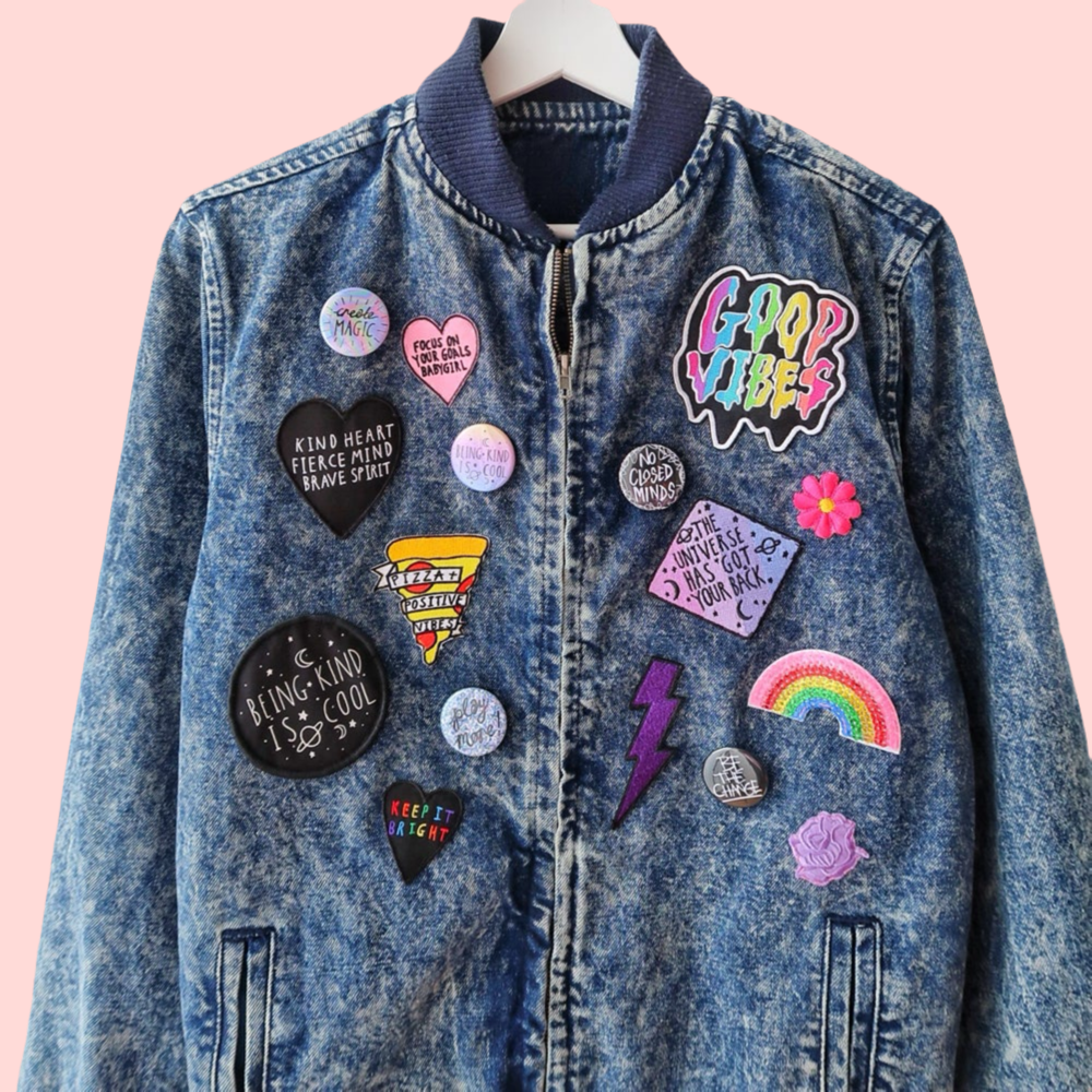 the 'super mix' denim bomber jacket