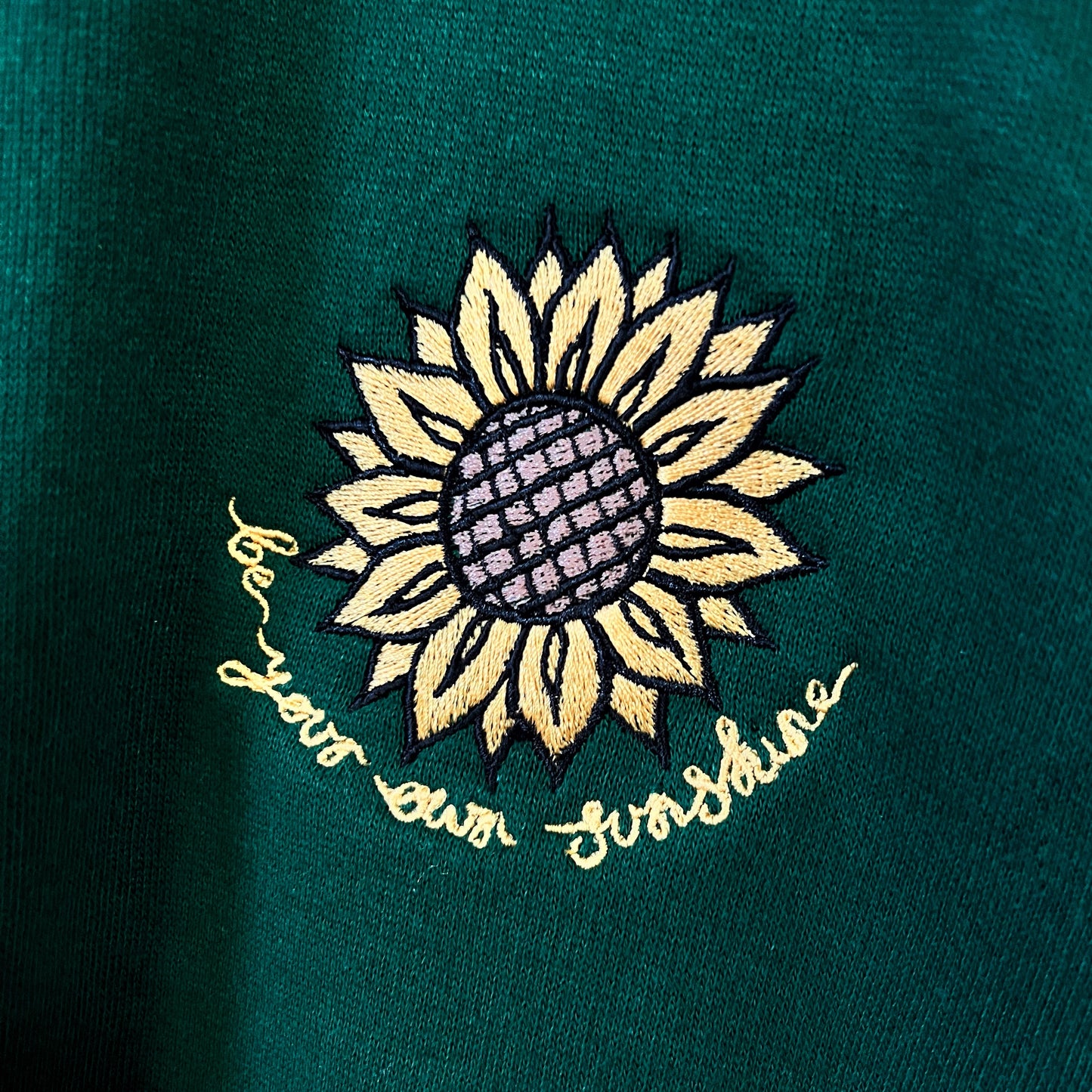 be your own sunshine embroidered sweatshirt - green