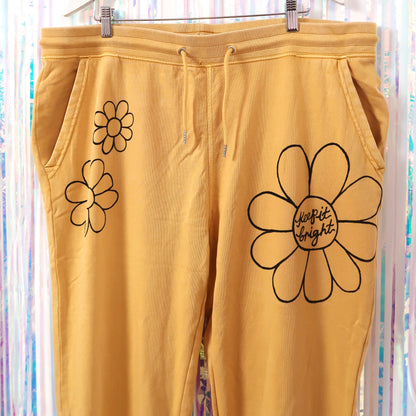 flower power lounge pants - yellow