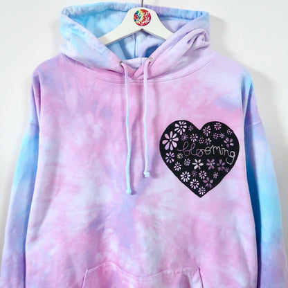 blooming tie dye hoodie