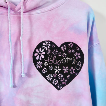 blooming tie dye hoodie