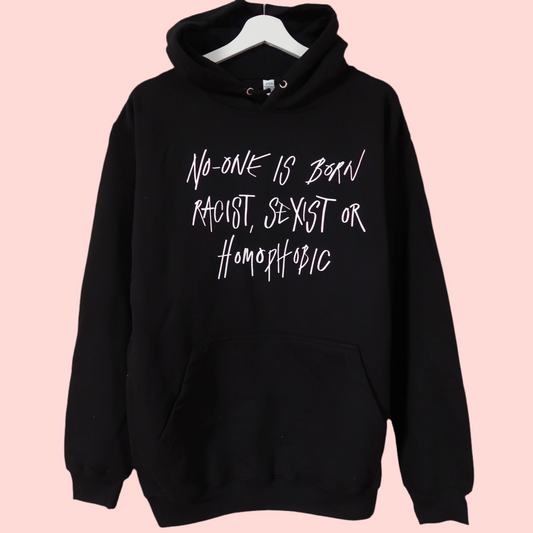 hate is taught hoodie - black