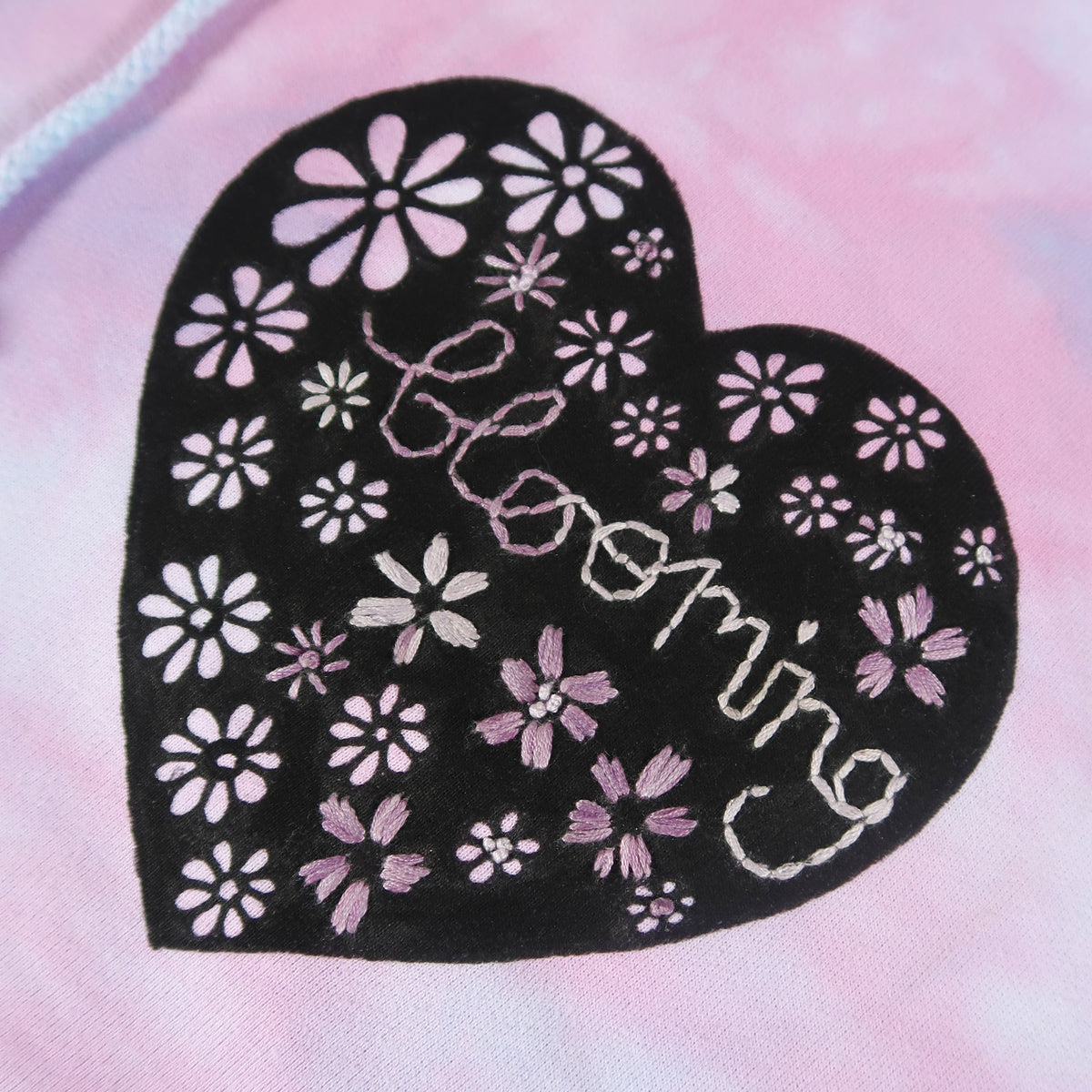 blooming tie dye hoodie