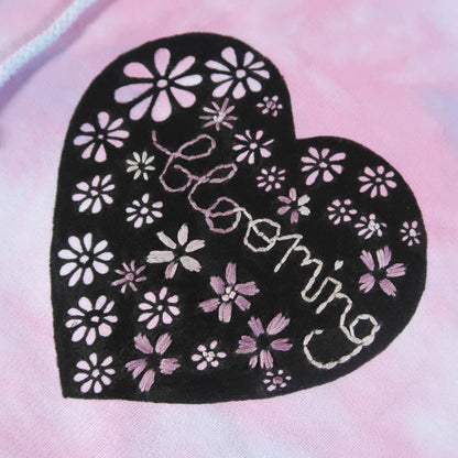 blooming tie dye hoodie