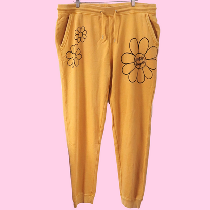 flower power lounge pants - yellow