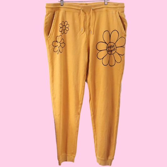flower power lounge pants - yellow