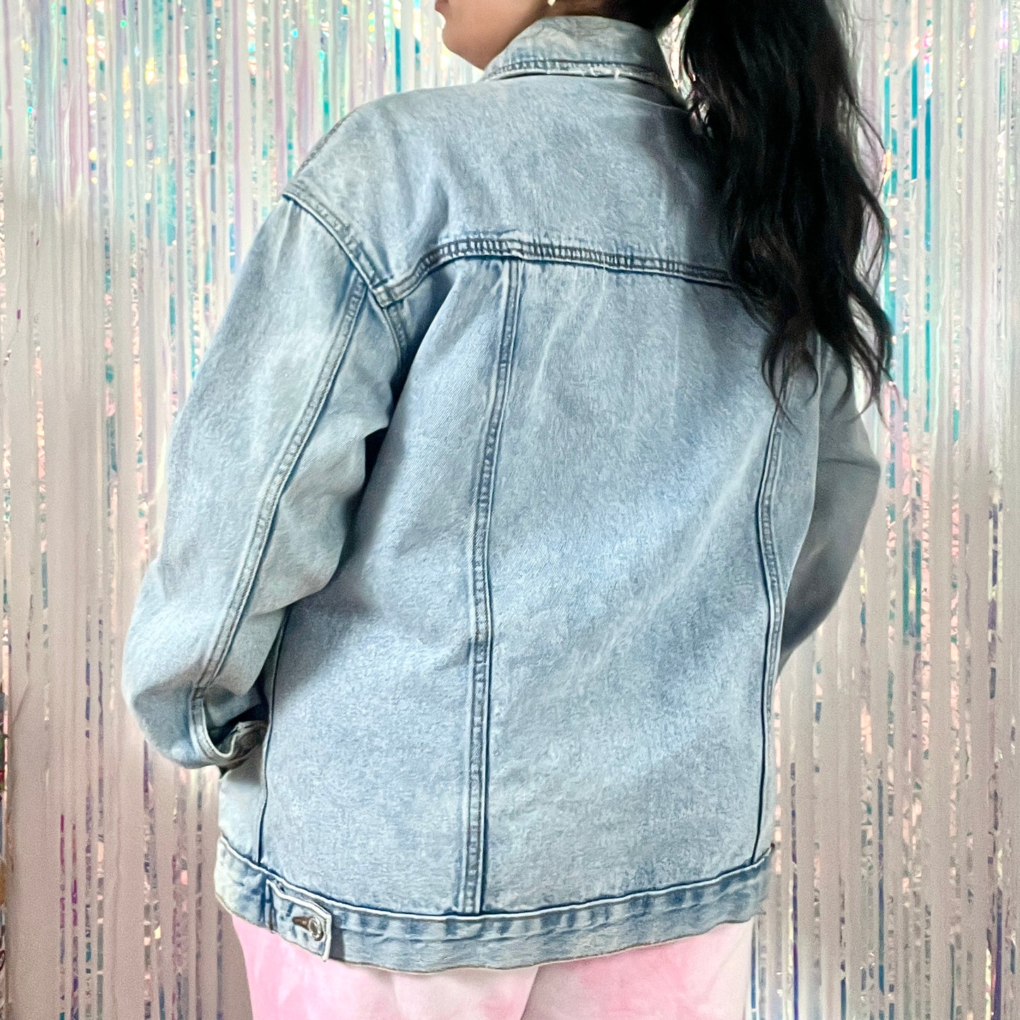 hippie heart denim jacket
