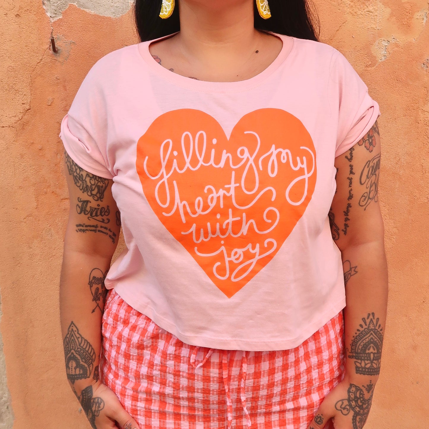 filling my heart with joy crop top