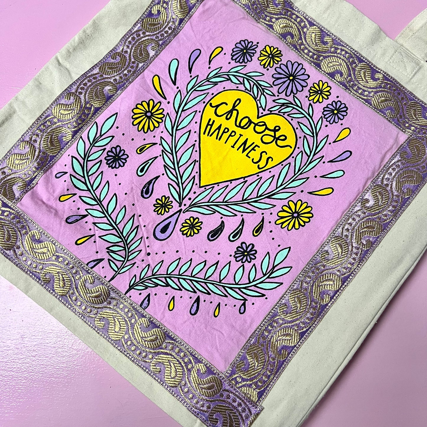 choose happiness tote bags | 4 colours