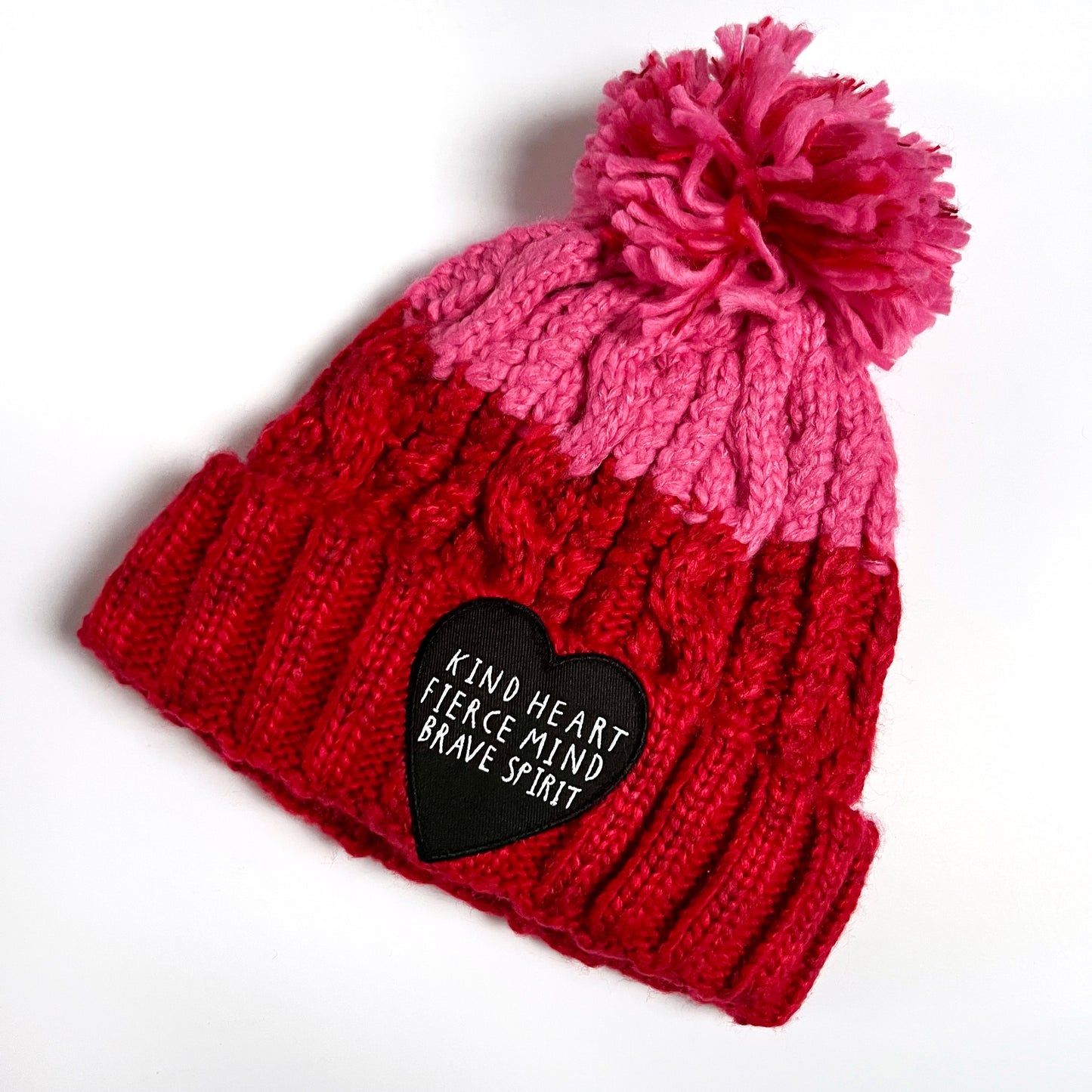 kind heart, fierce mind, brave spirit bobble hat