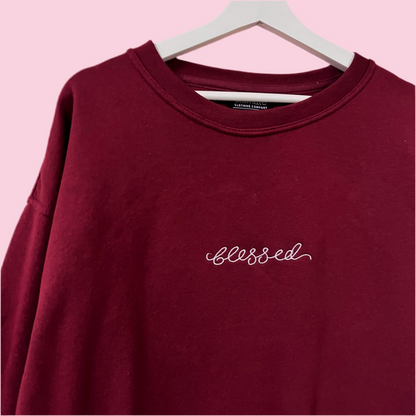 blessed embroidered sweatshirt | 4 colours
