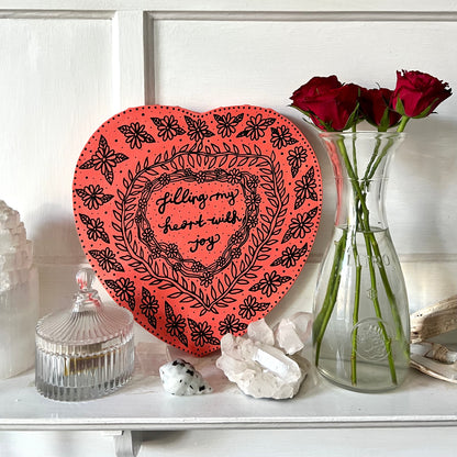 filling my heart with joy - heart canvas
