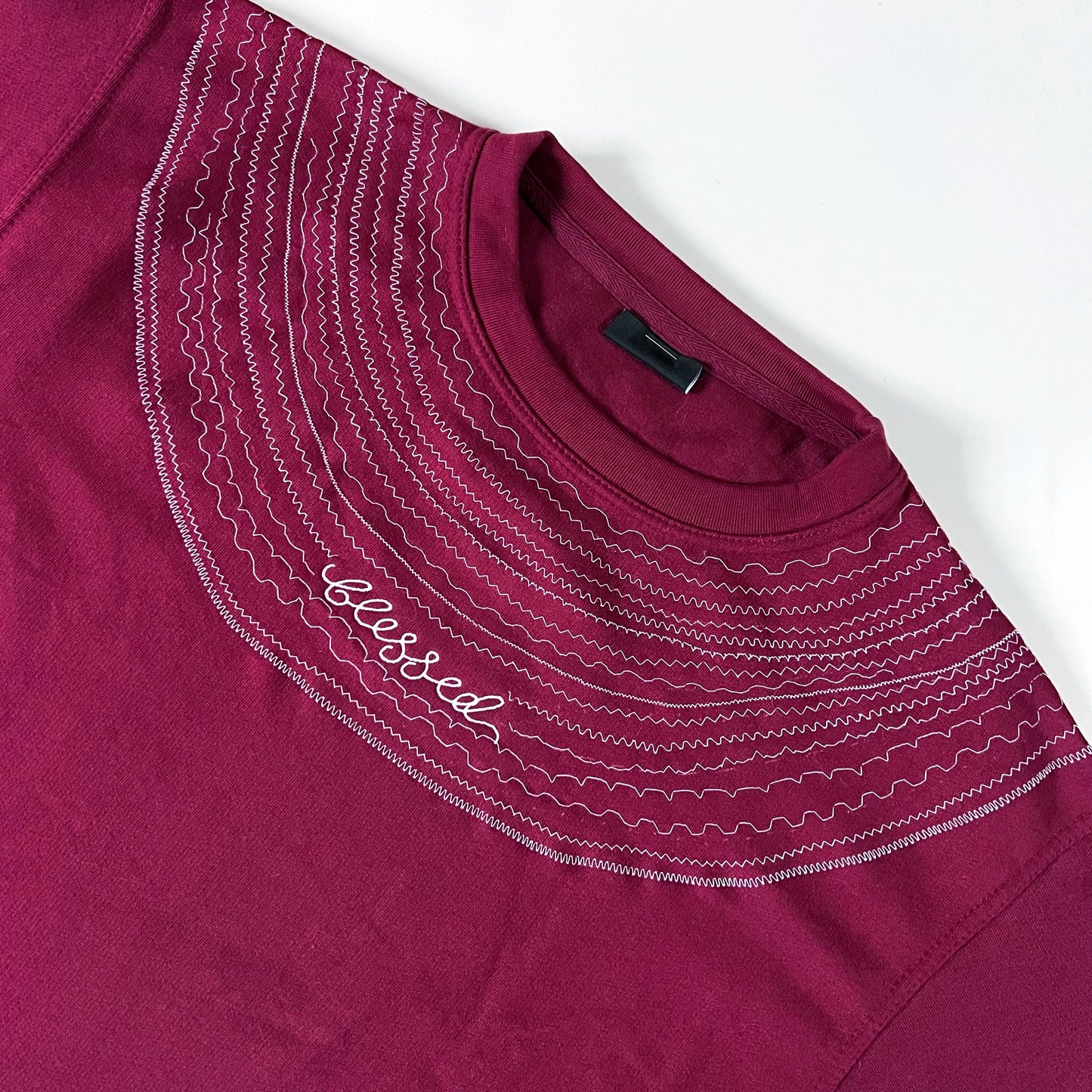 blessed embroidered sweatshirt - burgundy