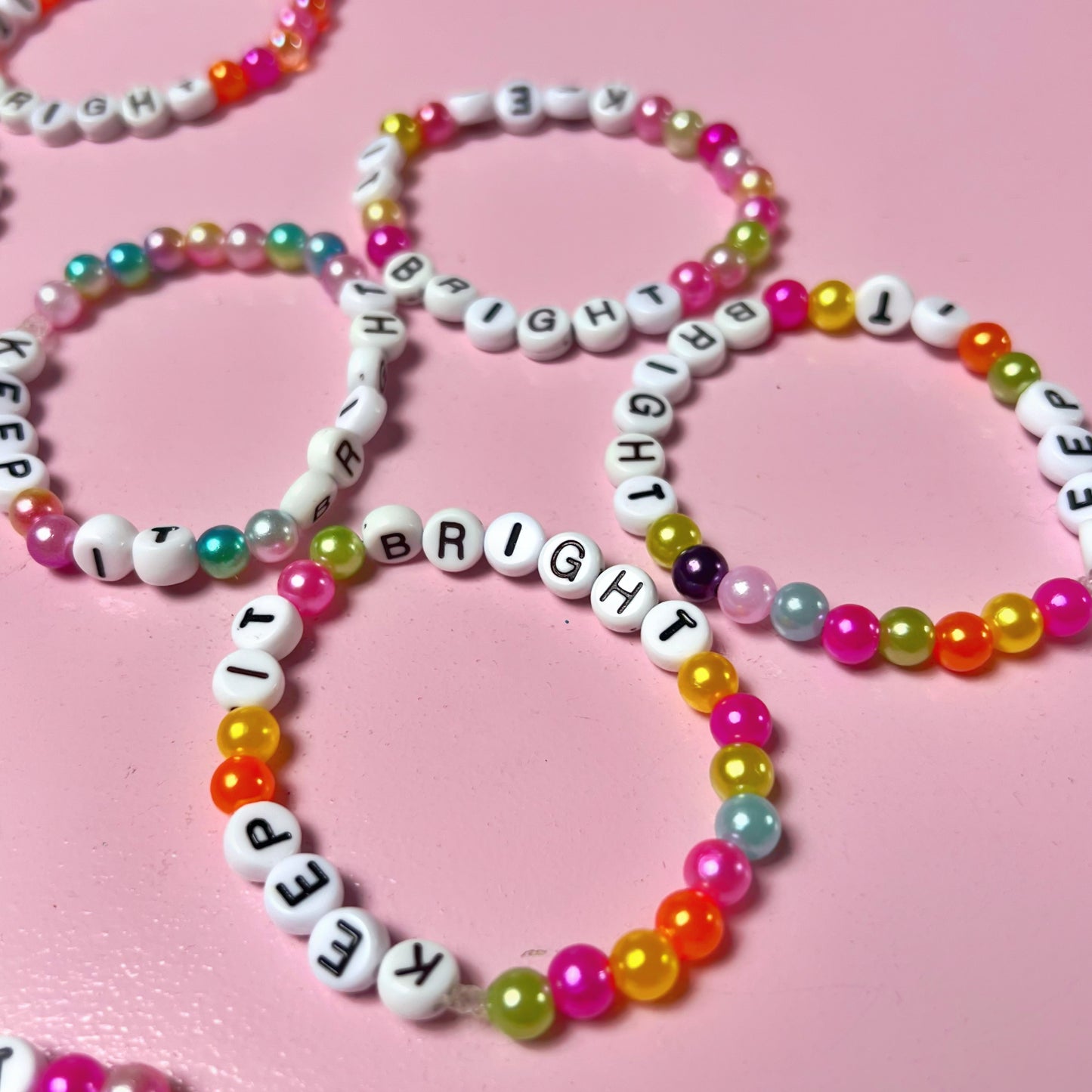 keep it bright beaded bracelets