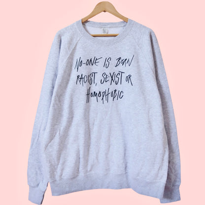 hate is taught sweatshirt - grey