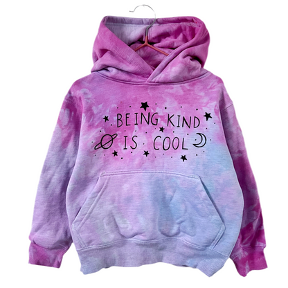 kids being kind is cool tie dye hoodie