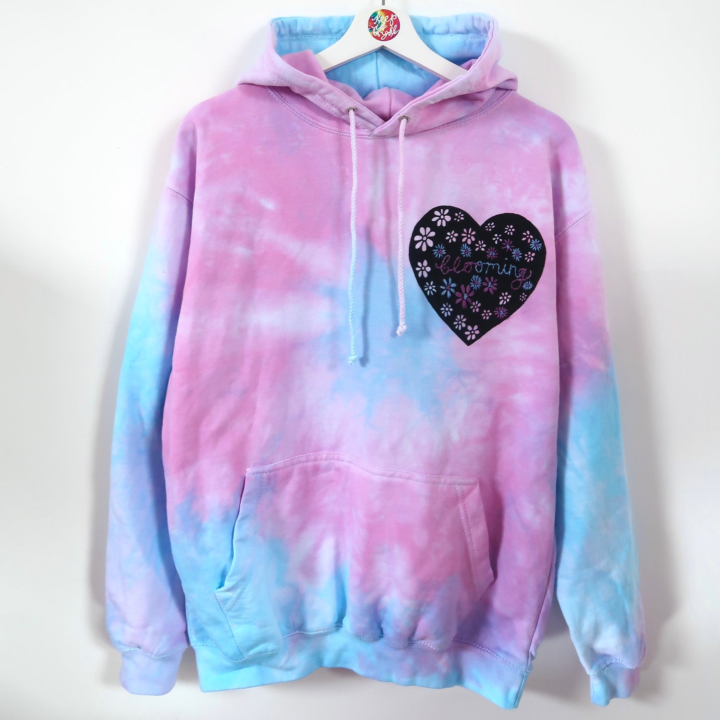blooming tie dye hoodie
