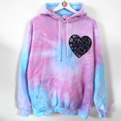 blooming tie dye hoodie