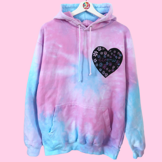 blooming hand-embroidered hoodie