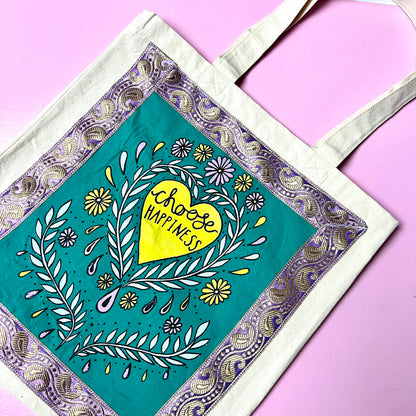 choose happiness tote bags | 4 colours