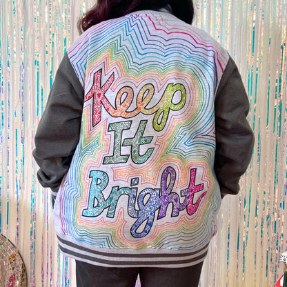 keep it bright varsity jacket