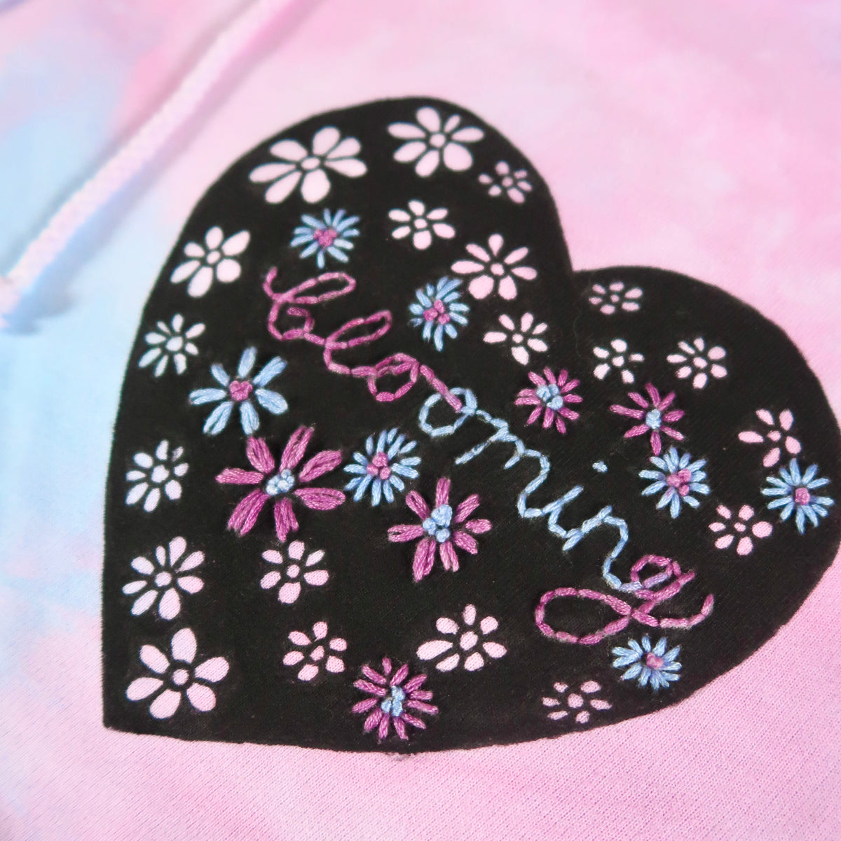 blooming tie dye hoodie